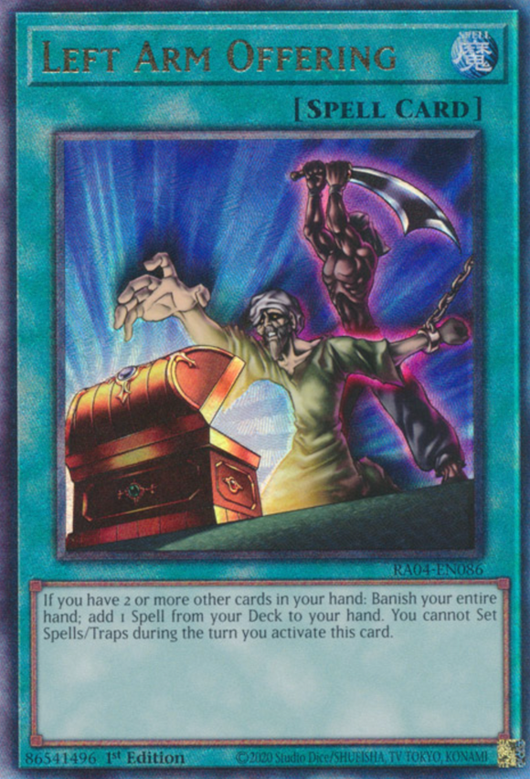 Left Arm Offering - RA04-EN086 - Ultimate Rare 1st Edition