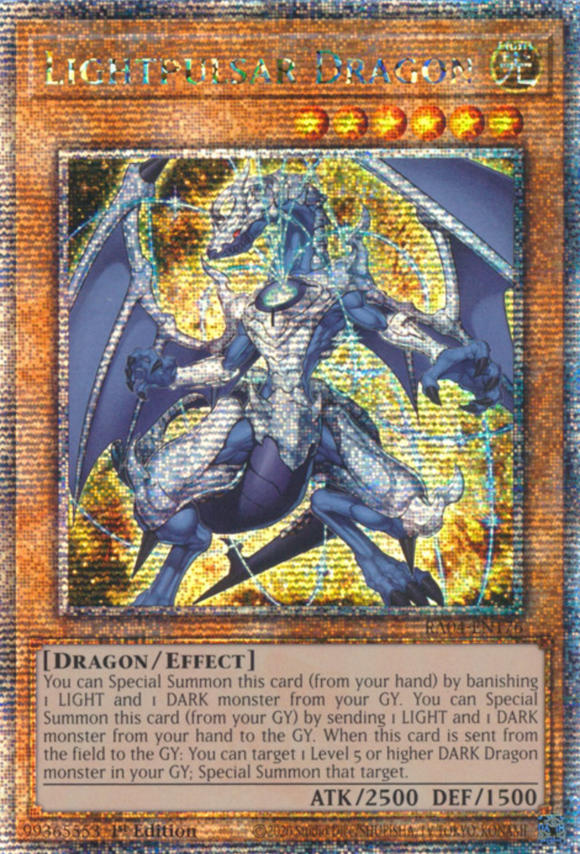 Lightpulsar Dragon - RA04-EN176 - Quarter Century Secret Rare 1st Edition