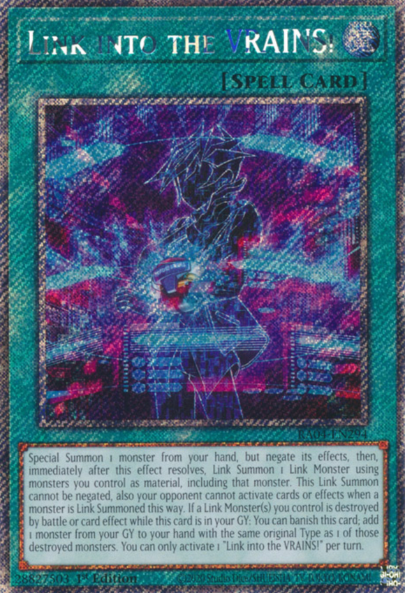 Link into the VRAINS! - RA04-EN294 - Platinum Secret Rare 1st Edition
