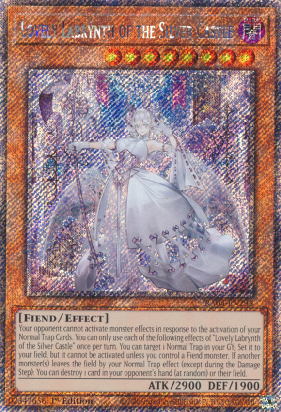 Lovely Labrynth of the Silver Castle - RA04-EN295 - Platinum Secret Rare 1st Edition
