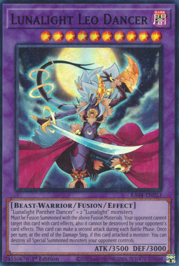 Lunalight Leo Dancer - RA04-EN053 - Super Rare 1st Edition