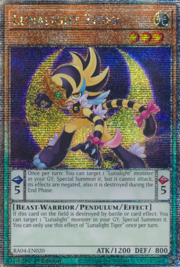 Lunalight Tiger - RA04-EN020 - Quarter Century Secret Rare 1st Edition