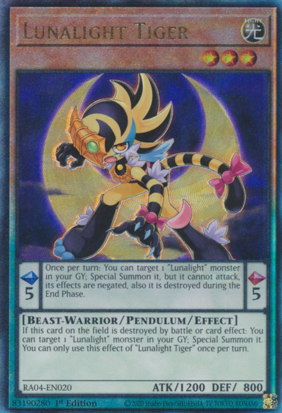 Lunalight Tiger - RA04-EN020 - Ultimate Rare 1st Edition