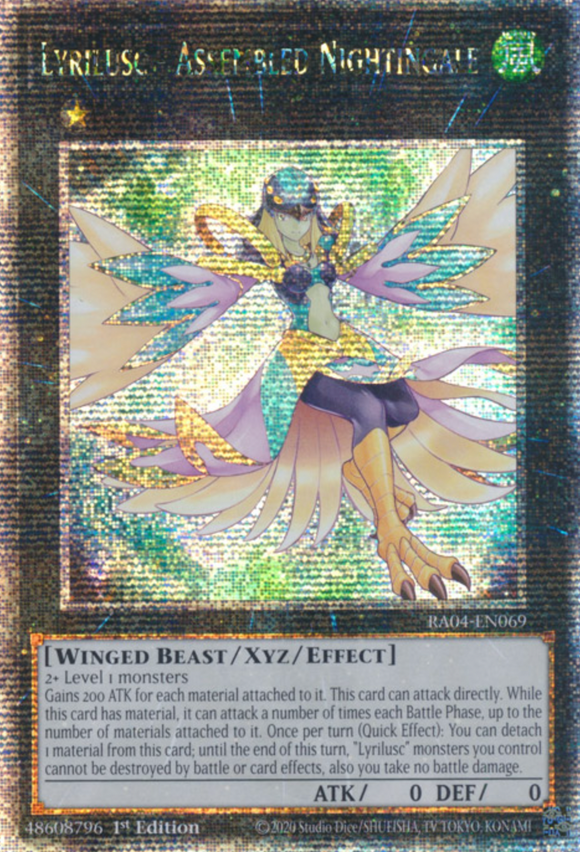 Lyrilusc - Assembled Nightingale - RA04-EN069 - Quarter Century Rare 1st Edition