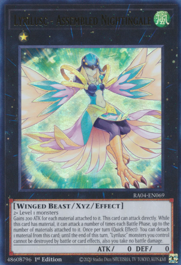 Lyrilusc - Assembled Nightingale - RA04-EN069 - Ultra Rare 1st Edition