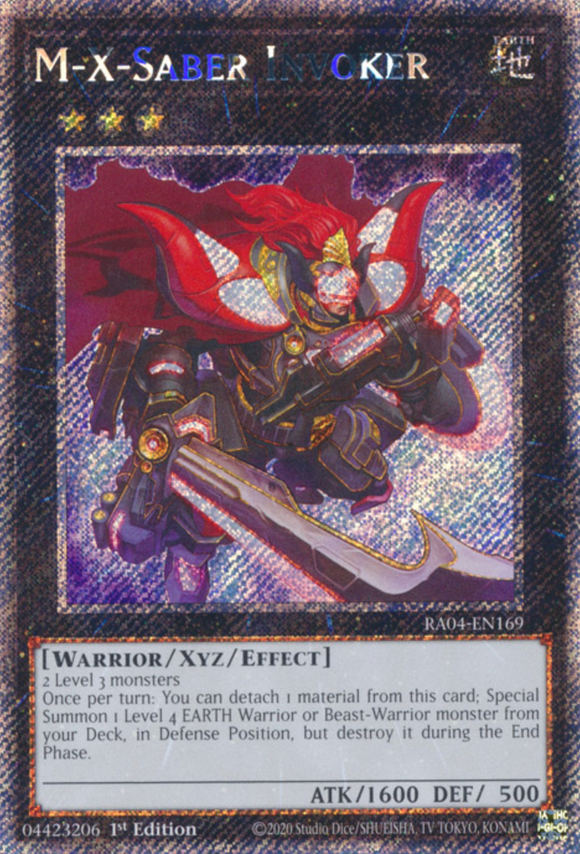 M-X-Saber Invoker - RA04-EN169 - Platinum Secret Rare 1st Edition