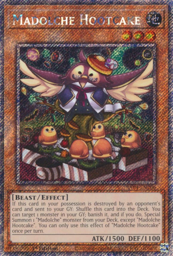 Madolche Hootcake - RA04-EN206 - Platinum Secret Rare 1st Edition