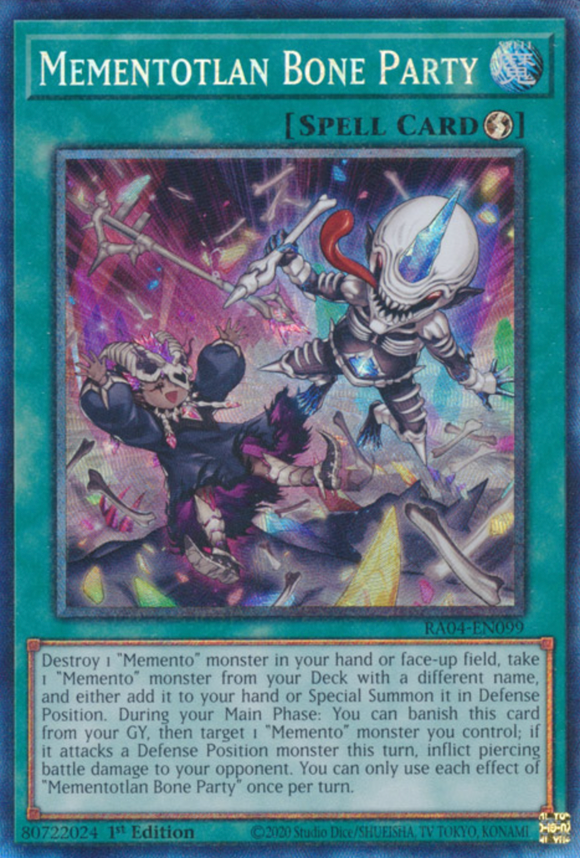 Mementotlan Bone Party - RA04-EN099 - Collector's Rare 1st Edition