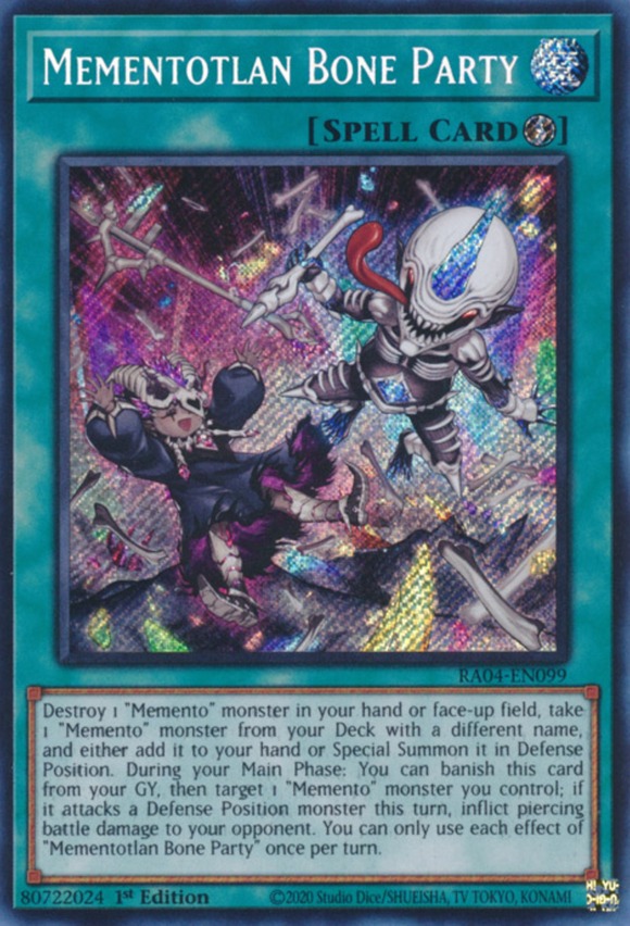 Mementotlan Bone Party - RA04-EN099 - Secret Rare 1st Edition