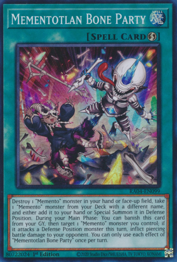 Mementotlan Bone Party - RA04-EN099 - Super Rare 1st Edition