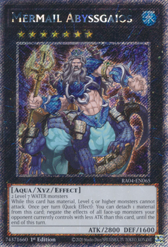 Mermail Abyssgaios - RA04-EN065 - Platinum Secret Rare 1st Edition