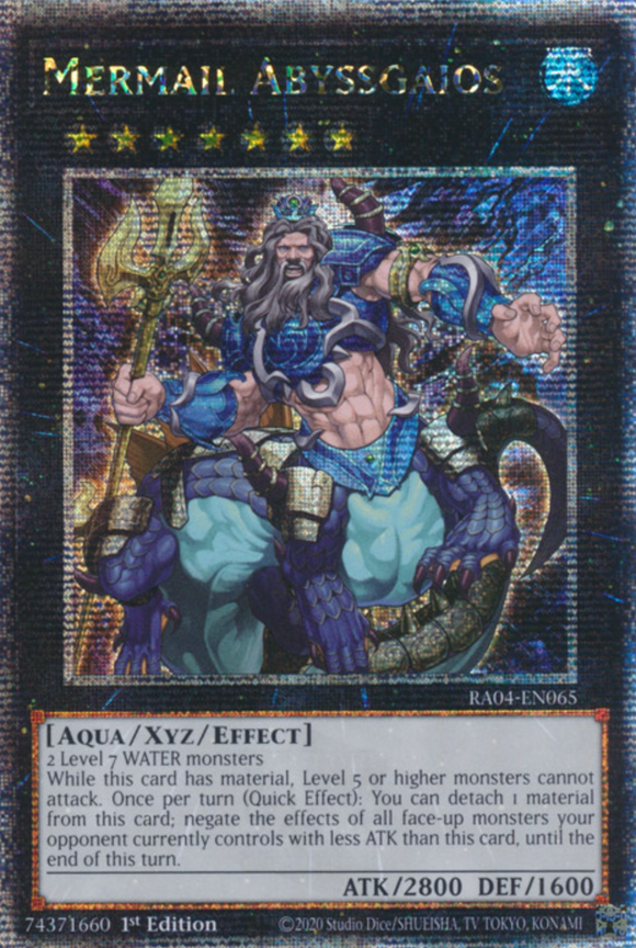 Mermail Abyssgaios - RA04-EN065 - Quarter Century Secret Rare 1st Edition