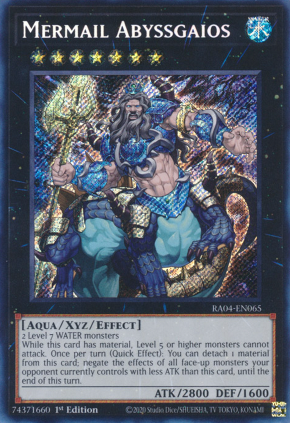 Mermail Abyssgaios - RA04-EN065 - Secret Rare 1st Edition