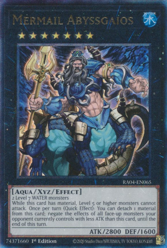 Mermail Abyssgaios - RA04-EN065 - Ultimate Rare 1st Edition
