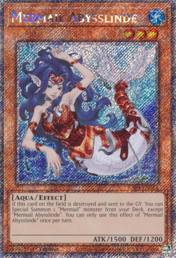 Mermail Abysslinde - RA04-EN011 - Platinum Secret Rare 1st Edition