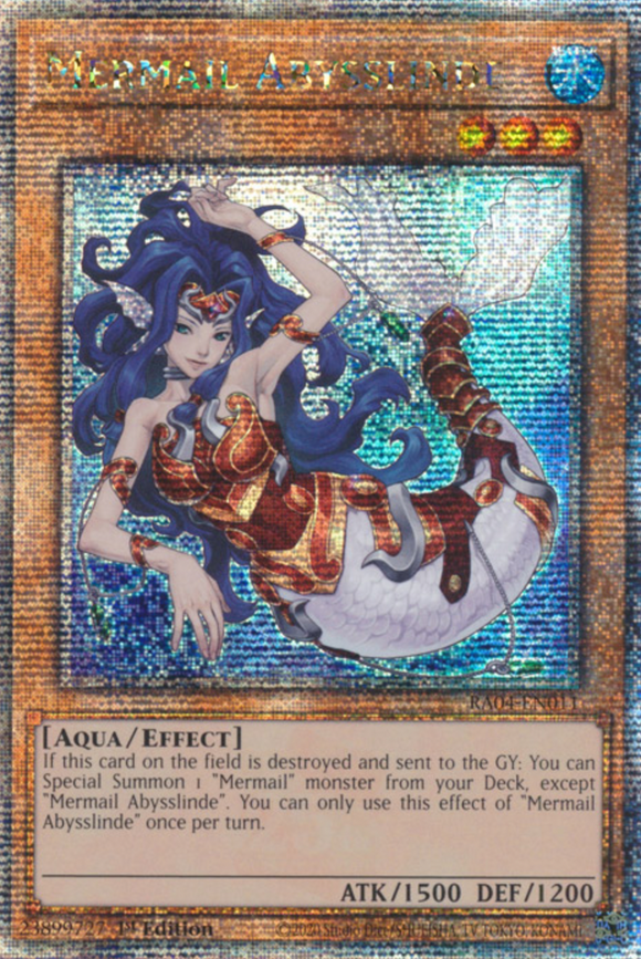 Mermail Abysslinde - RA04-EN011 - Quarter Century Secret Rare 1st Edition
