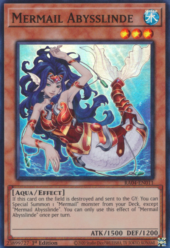 Mermail Abysslinde - RA04-EN011 - Super Rare 1st Edition