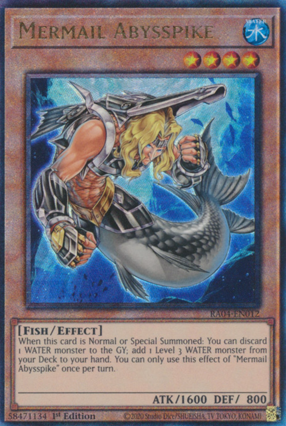 Mermail Abysspike - RA04-EN012 - Ultimate Rare 1st Edition