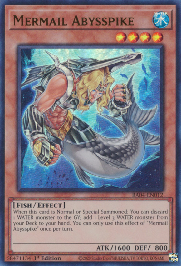 Mermail Abysspike - RA04-EN012 - Ultra Rare 1st Edition