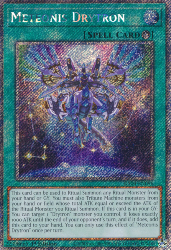 Meteonis Drytron - RA04-EN096 - Platinum Secret Rare 1st Edition