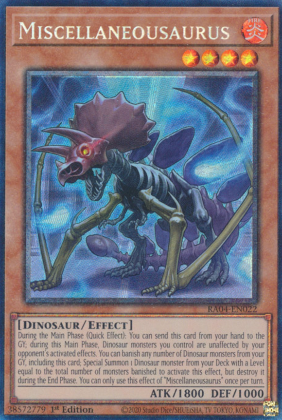 Miscellaneousaurus - RA04-EN022 - Collector's Rare 1st Edition