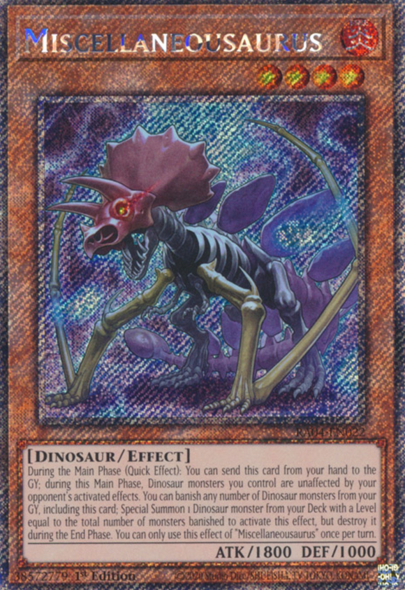 Miscellaneousaurus - RA04-EN022 - Platinum Secret Rare 1st Edition
