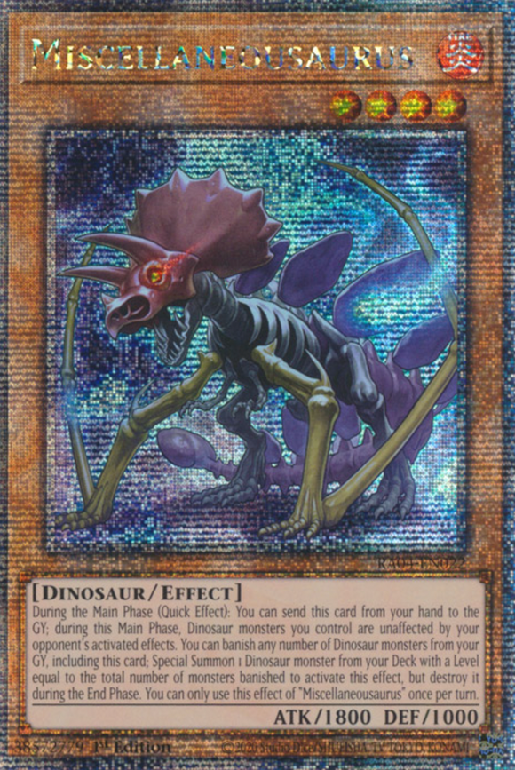 Miscellaneousaurus - RA04-EN022 - Quarter Century Secret Rare 1st Edition