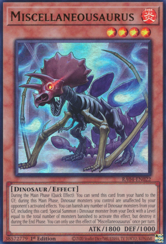 Miscellaneousaurus - RA04-EN022 - Ultra Rare 1st Edition