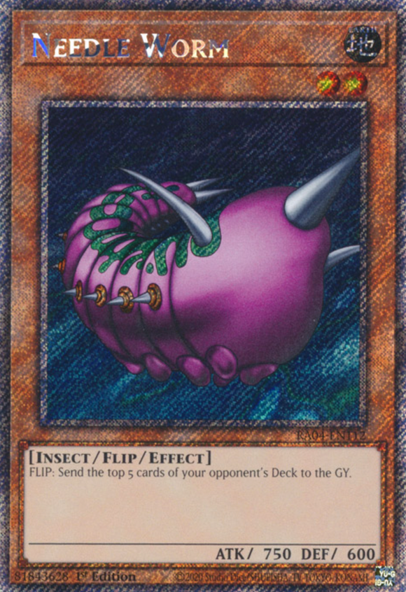 Needle Worm - RA04-EN112 - Platinum Secret Rare 1st Edition