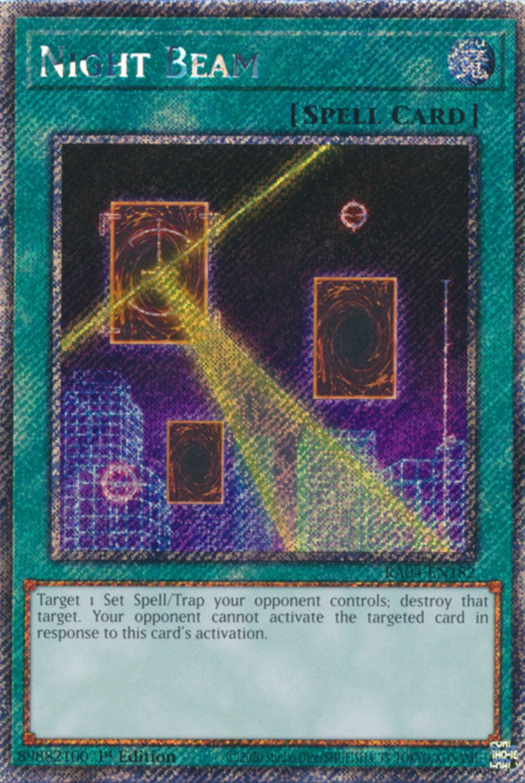 Night Beam - RA04-EN182 - Platinum Secret Rare 1st Edition
