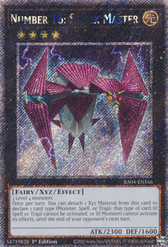 Number 16: Shock Master - RA04-EN166 - Platinum Secret Rare 1st Edition