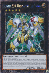 Number S39: Utopia the Lightning - RA04-EN251 - Platinum Secret Rare 1st Edition