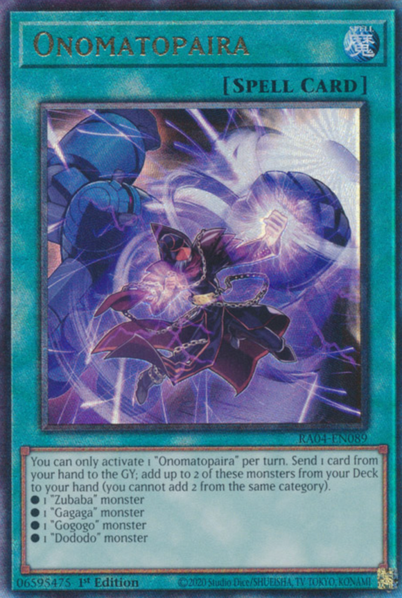 Onomatopaira - RA04-EN089 - Ultimate Rare 1st Edition