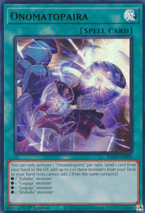 Onomatopaira - RA04-EN089 - Ultra Rare 1st Edition
