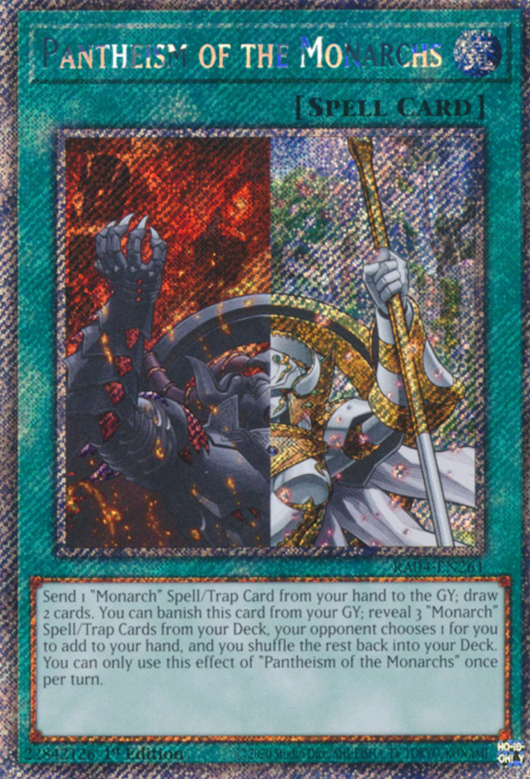 Pantheism of the Monarchs - RA04-EN261 - Platinum Secret Rare 1st Edition