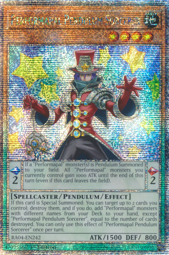 Performapal Pendulum Sorcerer - RA04-EN242 - Quarter Century Secret Rare 1st Edition