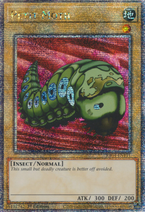 Petit Moth - RA04-EN111 - Quarter Century Secret Rare 1st Edition