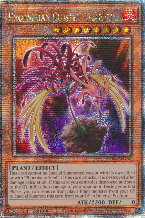 Phoenixian Cluster Amaryllis - RA04-EN136 - Quarter Century Secret Rare 1st Edition