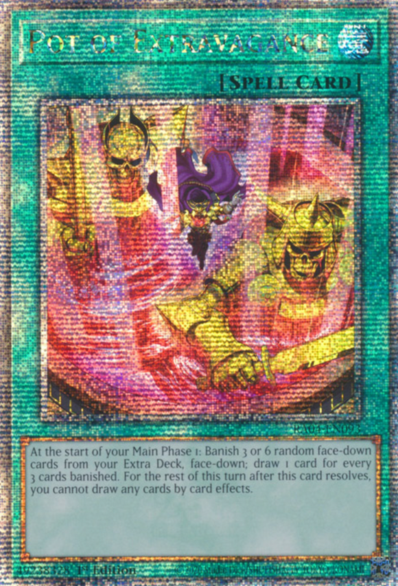 Pot of Extravagance (Alt. Art) - RA04-EN093 - Quarter Century Secret Rare 1st Edition