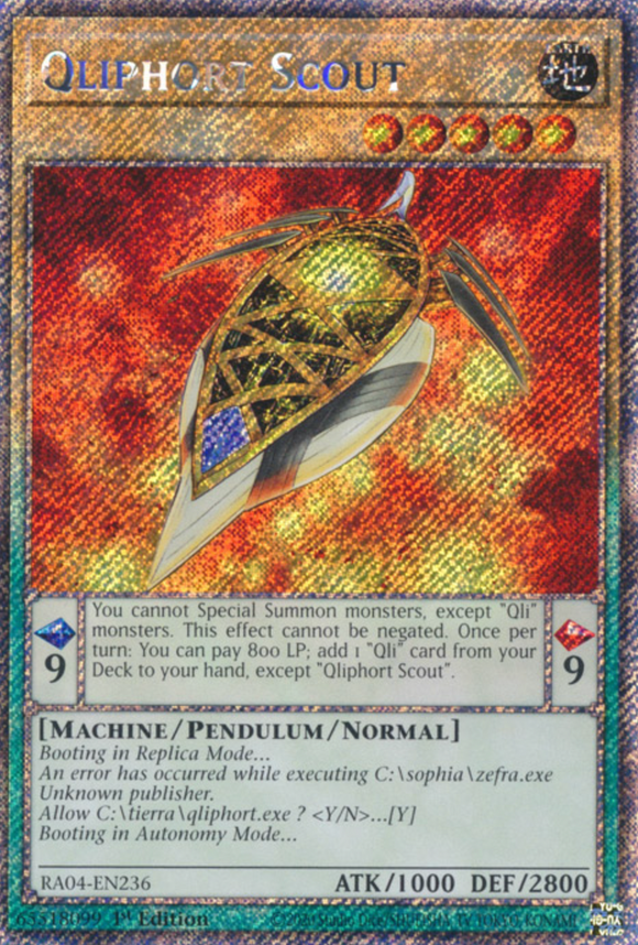 Qliphort Scout - RA04-EN236 - Platinum Secret Rare 1st Edition