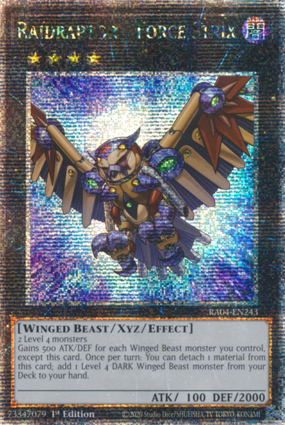 Raidraptor - Force Strix - RA04-EN243 - Quarter Century Secret Rare 1st Edition