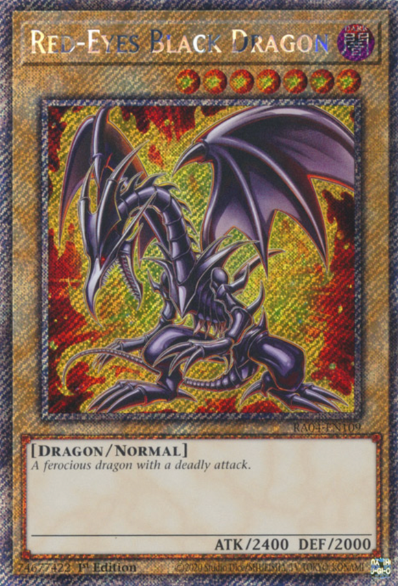 Red-Eyes Black Dragon (MP22. Art) - RA04-EN109 - Platinum Secret Rare 1st Edition