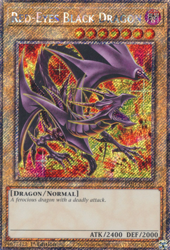 Red-Eyes Black Dragon (MP24. Art) - RA04-EN109 - Quarter Century Secret Rare 1st Edition