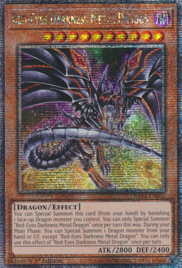 Red-Eyes Darkness Metal Dragon (Alt. Art) - RA04-EN003 - Quarter Century Secret Rare 1st Edition