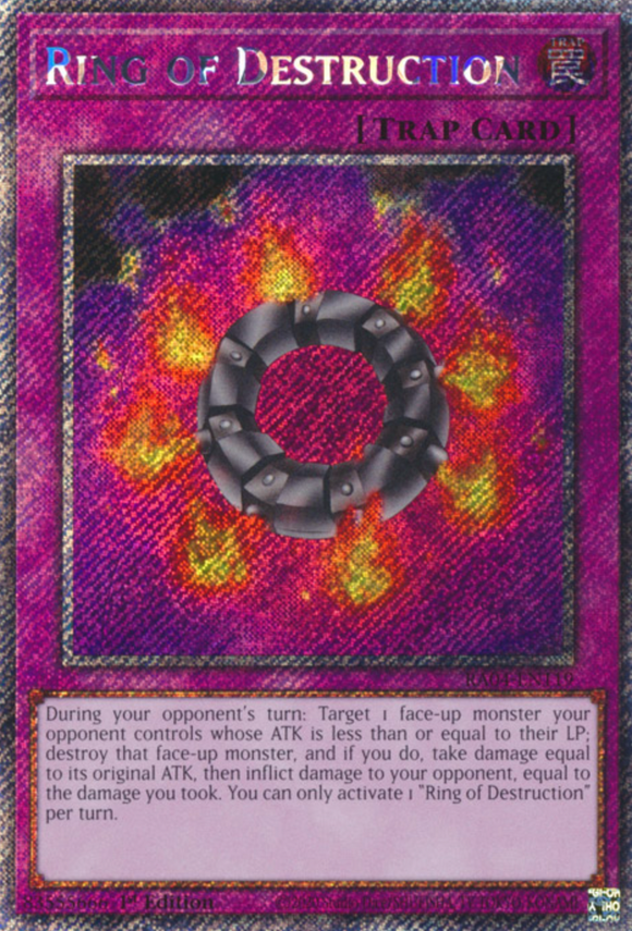Ring of Destruction - RA04-EN119 - Quarter Century Secret Rare 1st Edition