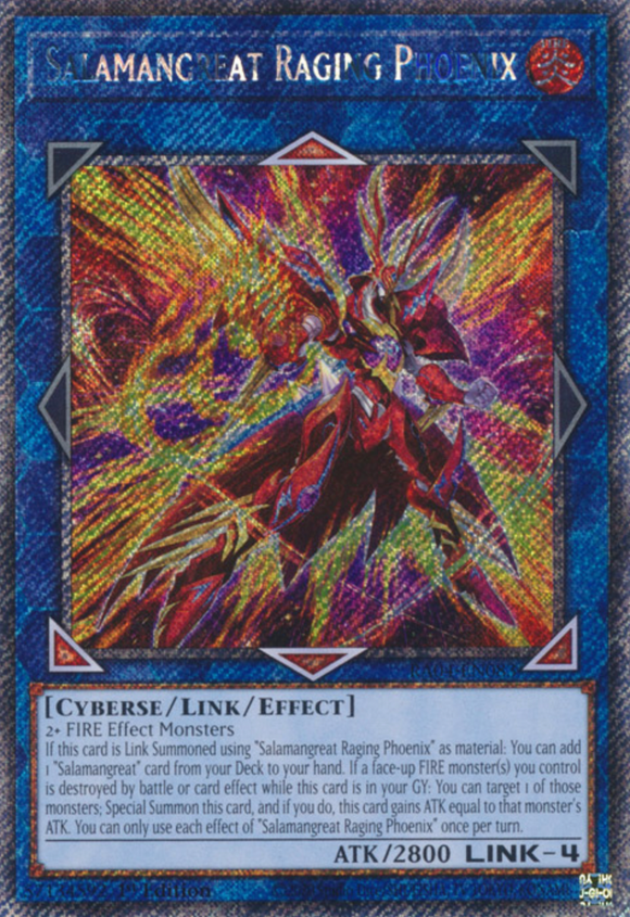Salamangreat Raging Phoenix - RA04-EN083 - Platinum Secret Rare 1st Edition