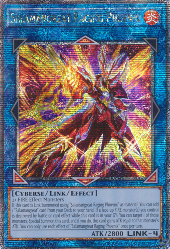 Salamangreat Raging Phoenix - RA04-EN083 - Quarter Century Secret Rare 1st Edition