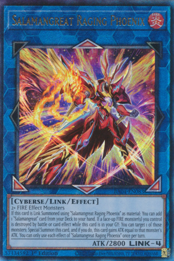 Salamangreat Raging Phoenix - RA04-EN083 - Ultimate Rare 1st Edition