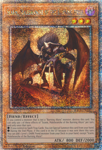 Scarm, Malebranche of the Burning Abyss - RA04-EN233 - Quarter Century Secret Rare 1st Edition