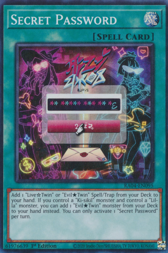 Secret Password - RA04-EN095 - Super Rare 1st Edition